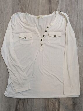 ✨3/$20✨ Rui Feng Fashion White Long Sleeve Top - Size M